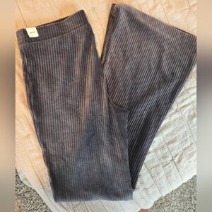 NWT Gray Velvet Bell Bottom Pants